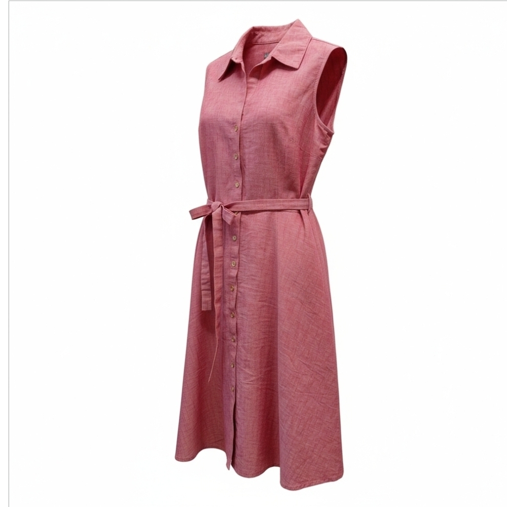 Sharagano Rose Button-Front Mini Dress - Picture 2 of 6